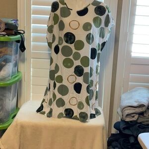 Emily Rose Green and Black Polka Dot Mini Dress